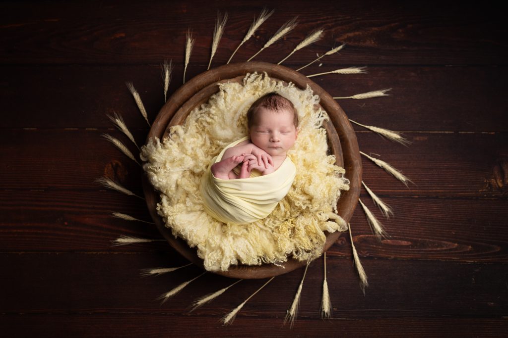 Stunning Newborn Photographs in the Dunmow and Bishop’s Stortford area - yellow