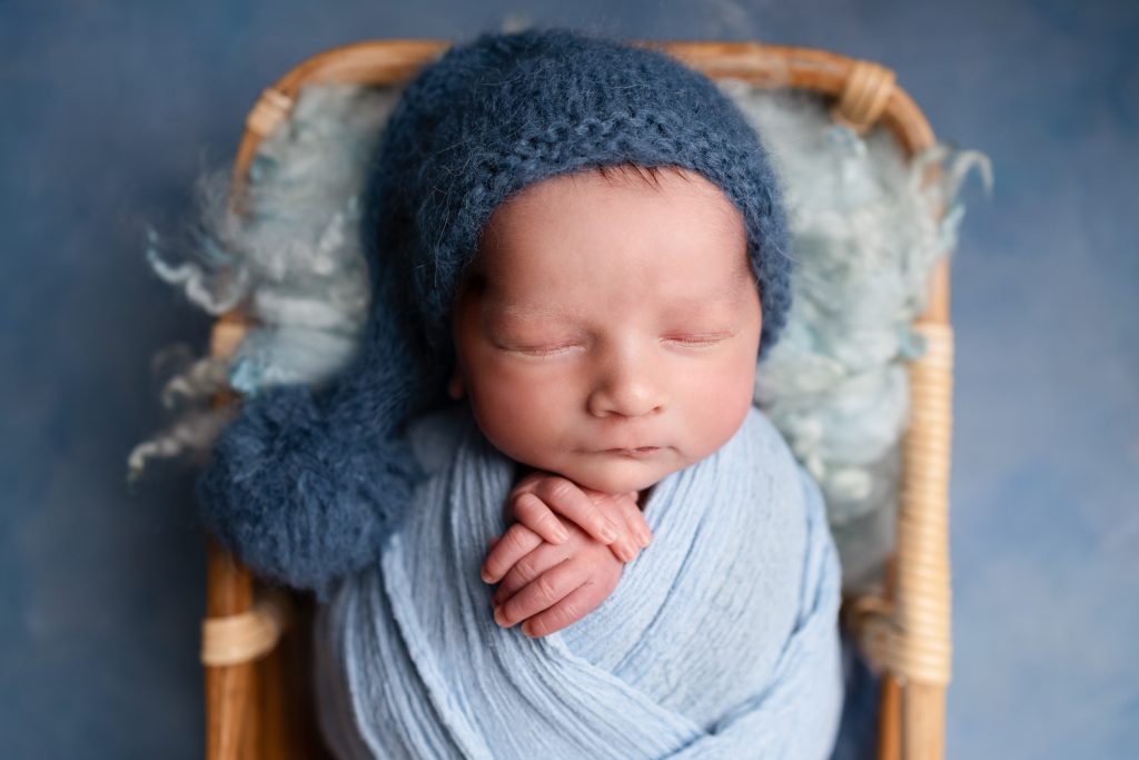 Stunning Newborn Photographs in the Dunmow and Bishop’s Stortford area - blue